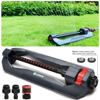 Eden 96213EDAMZ Weighted Essential Oscillating Sprinkler | Covers Up to 3,600 sq. ft., 16 Precision