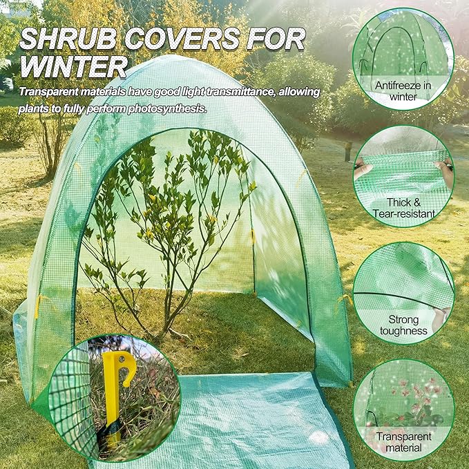 40″*40″*31″ Winter Plant Warm Covers - Raised Bed Cover, Garden Row Accelerator, Warm Tent Freeze Protection Humidity Domes for Germination, Seedling Propagation Protecting Plants from Animals 2 PCS