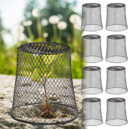 10 Pcs 8inch Chicken Wire Plant Covers Wire Garden Cloches Chicken Wire Cloche Plant Protector Metal Heavy Duty Garden Plant Cloche for Keeping Bunnies Chicken Squirrels Birds Other Out