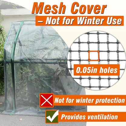 Gardzen Mini Greenhouse with Mesh Cover, Portable Outdoor Greenhouse, Enhanced Ventilation, Ideal for Spring, Summer & Fall 36.2"(L) x36.2(W) x42.5(H)