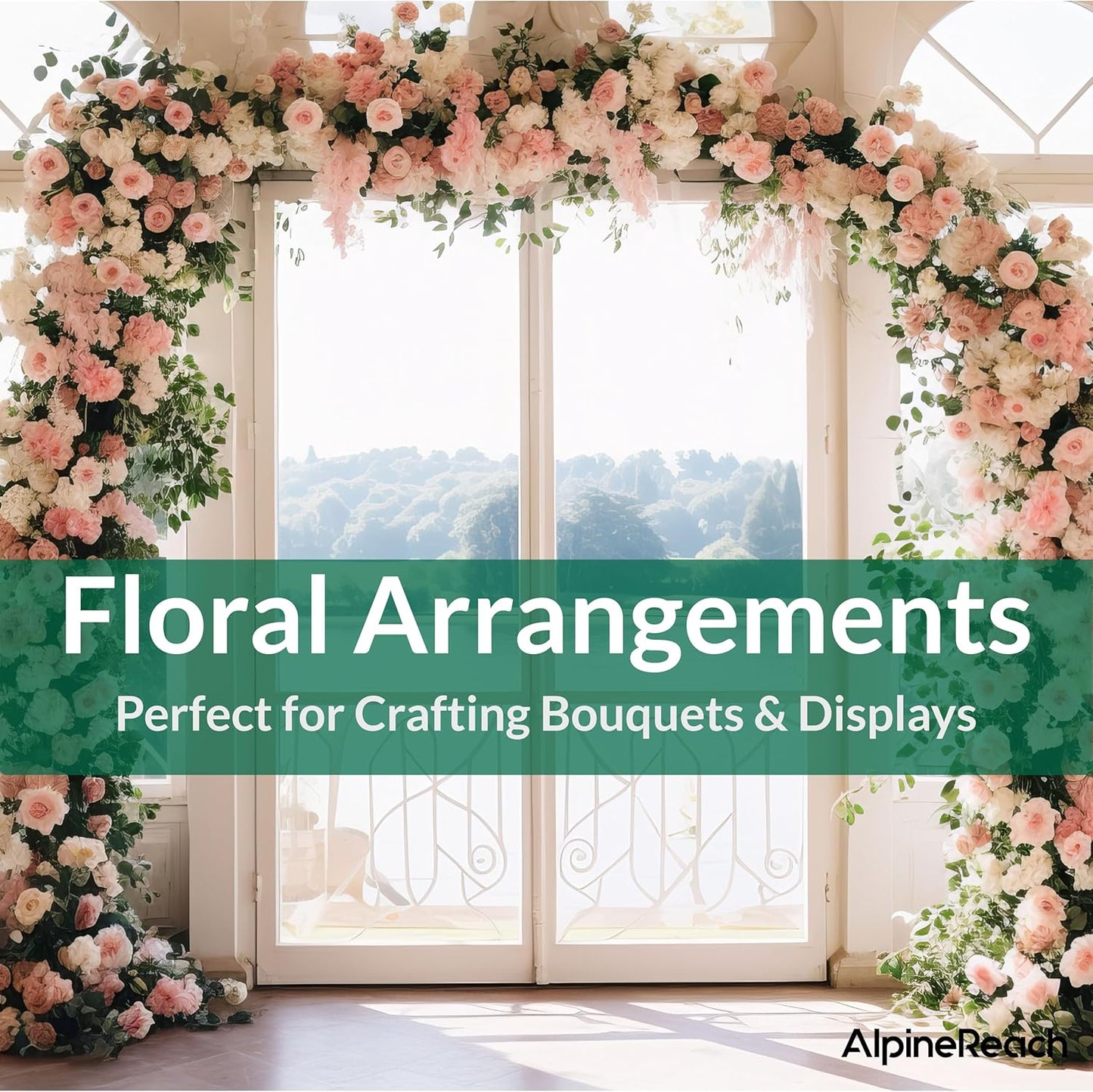AlpineReach Chicken Wire 1.3ft x 27ft (15.6" x 324") for Floral Arrangements, Zip Ties - Green Mesh Roll Galvanized Hexagonal PVC Coated Garden Netting for Fencing, Crafts, Poultry, Gardening Fence