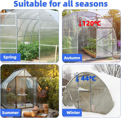 Pack 5 Polycarbonate Greenhouse Panels,Twin-Wall Polycarbonate Sheet 4' x 2' x 0.1'',Clear Polycarbonate Sheets for Greenhouse, Patio, and Roof Panels