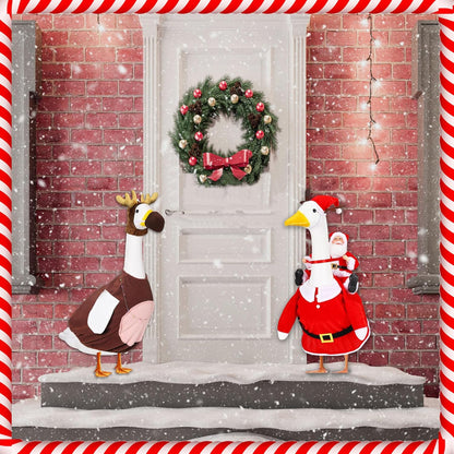 Porch Goose Christmas Outfits Clothes for 23 Inch Porch Goose Costume for Yard Lawn Outdoor Garden Patio Statue