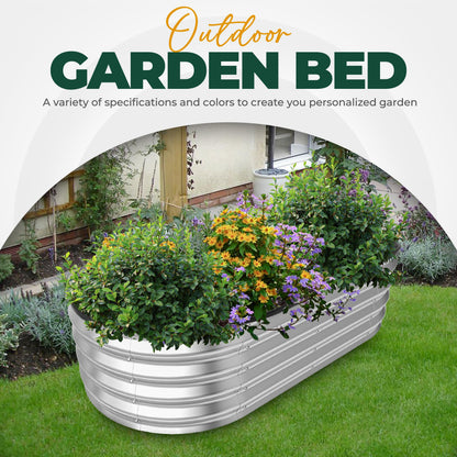 Utopia Home Galvanized Raised Garden Bed Kit 4x2x1ft, Planter Box Raised Garden Beds Outdoor, Easy