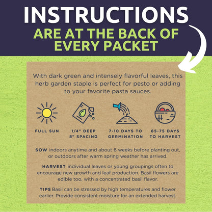 Organic Summer Seeds Variety Pack - 12 Individual Packs - 2025 Season - Basil, Tomatoes, Cucumber, Watermelon and More! for Indoor & Outdoor Planting (Non-GMO, Certified Organic)