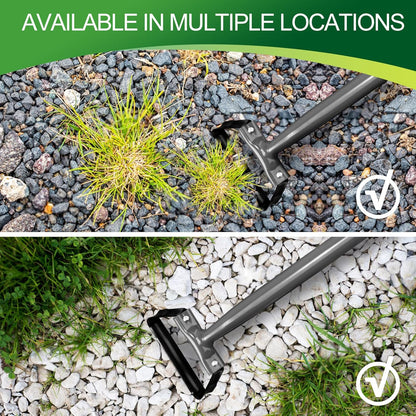 Walensee Hula Hoe Garden Tool, Weed Hoe,Stirrup Hoe with 14 Inch Scuffle Loop, Sharp Durable Metal Hand Grass Scraper,Rake for Indoor & Greenhouse,Gift,U Shaped Soil Cultivator,Mini,Grey
