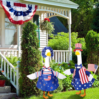 Abbylike Porch Goose Outfits Porch Yard Goose Outfits Clothes Costume Fits Large 23'' Cement for Garden Yard Statue Pathway Decorations