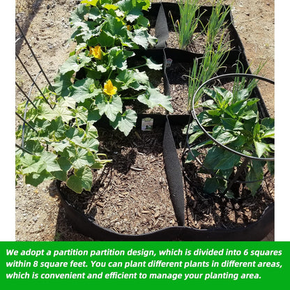 CJGQ Fabric Raised Garden Bed 4x2x1ft Garden Grow Bed Bags for Growing Herbs, Flowers and Vegetables 55 Gallon