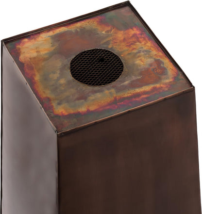 H Potter Tall Planter Indoor Outdoor Flower Container Antique Copper with Drip Tray