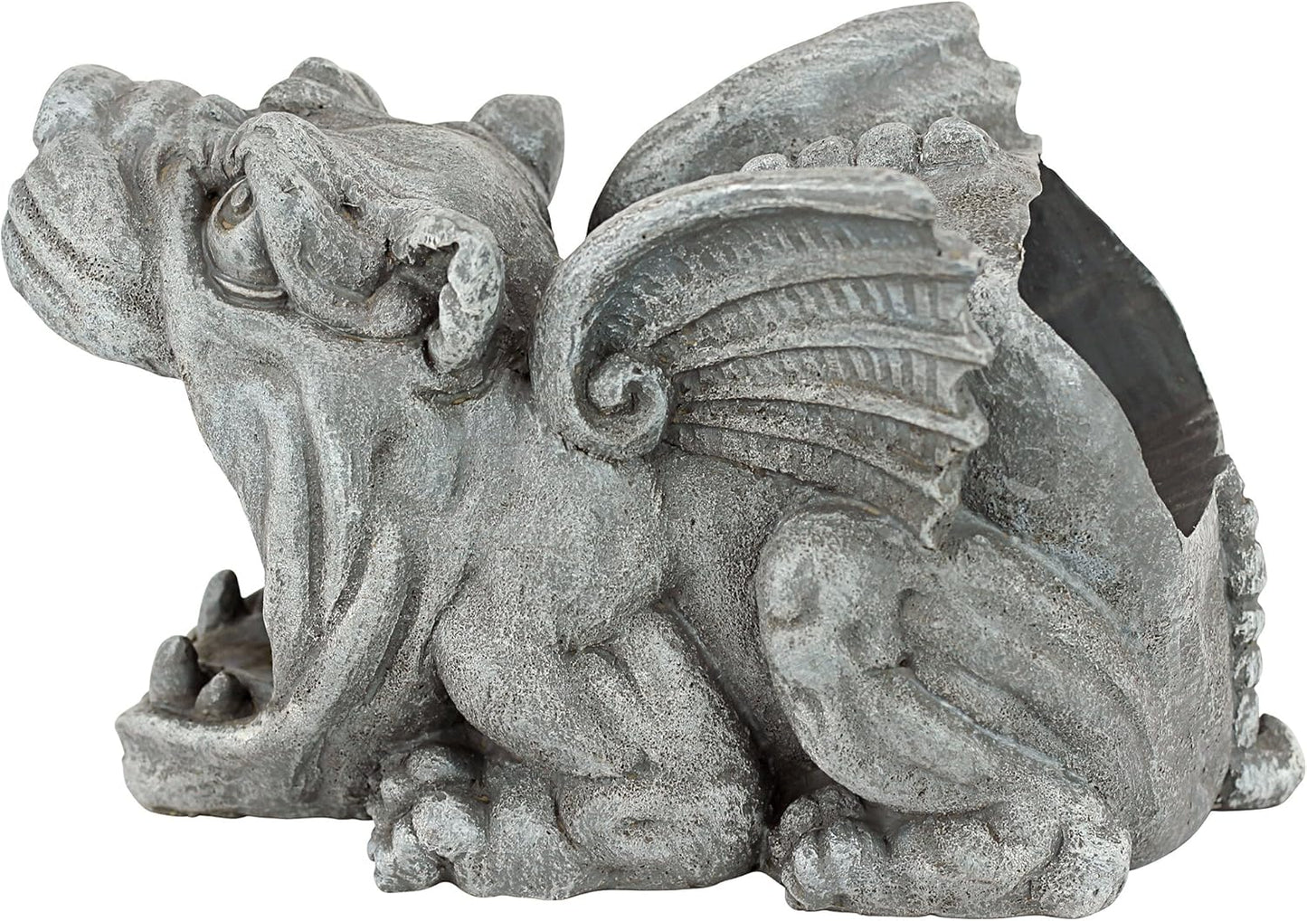 Design Toscano Roland the Gothic Gargoyle Gutter Guardian Rain Downspout Extension Outdoor Statue, 10 Inch Long, Cast Stone Resin, Grey Stone Finish