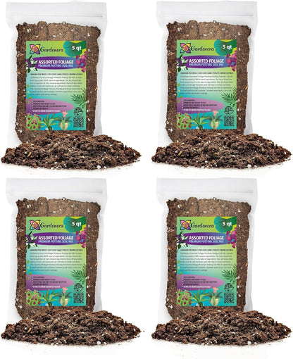 Gardenera Assorted Foliage Potting Mix - High-Performance Formula for Robust Growth and Beautiful Greenery - 20 Quart