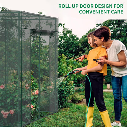 SUNYRISY Garden Plant Netting Crop Cage for Garden Raised Bed, 6.5 x 3.3 x 6 Ft Plant Cover Cage Protectors from Animal for Outdoor Plants with Frame and Zippered Door
