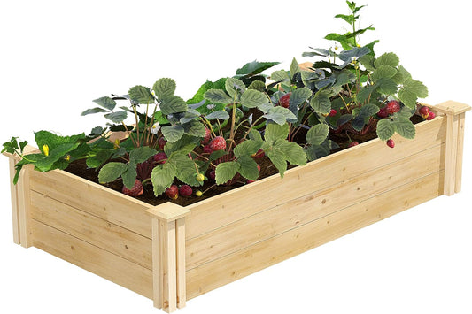Greenes Fence Original Cedar Raised Garden Bed, 2' x 4' x 10.5" (2-Pack) - Made in USA with North American Cedar