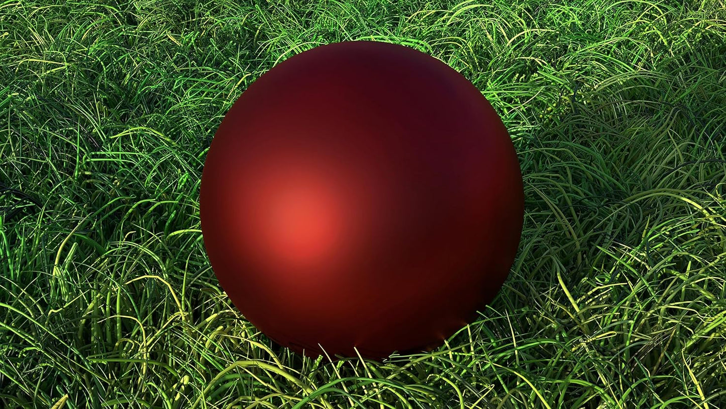 Lulu Decor, 2 pcs - 12 Red Matt Finish, Stainless Steel Gazing Mirror Ball, Smooth Finish Garden Decoration Globe (2 Pc)