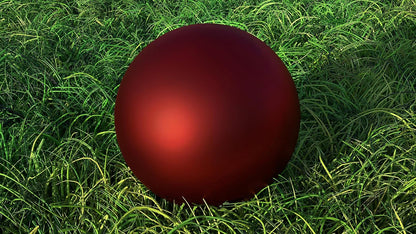 Lulu Decor, 2 pcs - 12 Red Matt Finish, Stainless Steel Gazing Mirror Ball, Smooth Finish Garden Decoration Globe (2 Pc)