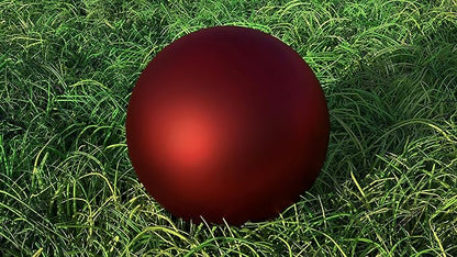 Lulu Decor, 12 Red Matt Finish, Stainless Steel Gazing Mirror Ball, Smooth Finish Garden Decoration Globe