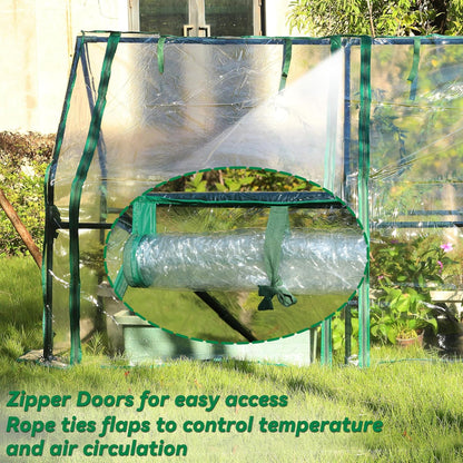 Gardzen Mini Greenhouse, Portable Cold Frame Green House Indoor Outdoor, Small Greenhouse for Seed Starting & Plant Protection, 71.7"(L) x36.2(W) x42.5(H)