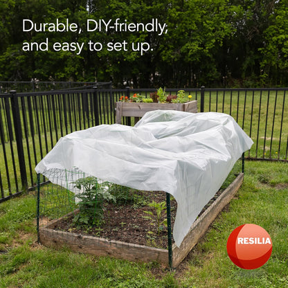 RESILIA Clear Greenhouse Sheeting - UV-Protected, Heavy-Duty Gauge Outdoor Polyethylene Cover for Weatherproofing Greenhouses, Garden, Plants, 8' by 28' Roll, 6 Mil, 0.006 Inch, Thick, Made in USA