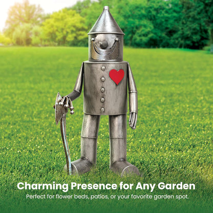 Tin Man Outdoor Statue – Whimsical Metal Yard Decor for Lawn or Patio – Unique Weatherproof Ornament – Giftable Sculpture for Outdoor Enthusiasts