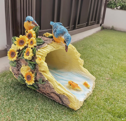 Bird Statues Outdoor Decoration, Resin Statue Garden Decor, Animal Downspout Diverter, Decorative Gutter Extension, 3"4" Downspout Extender Diverter Splash Block
