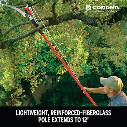 Corona Cipper 211252 TP 4212 DualLink Tree Saw and Pruner, 12-Foot, Feet, Red
