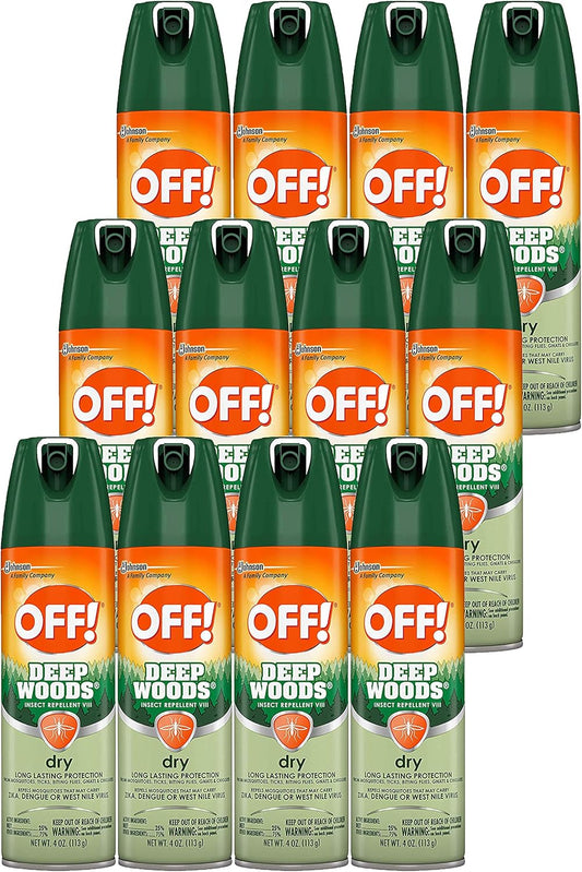 OFF! Deep Woods Insect Spray VIII Dry 4 Ounce (Pack of 12)