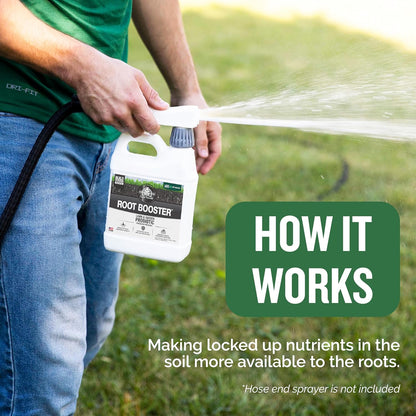 Turf Titan Root Booster – Grass Probiotic & Garden Booster – Natural Liquid Probiotic for Lawn Care – Green Lawn Enhancer for Yard Maintenance – Covers up to 8,000 Sq Ft