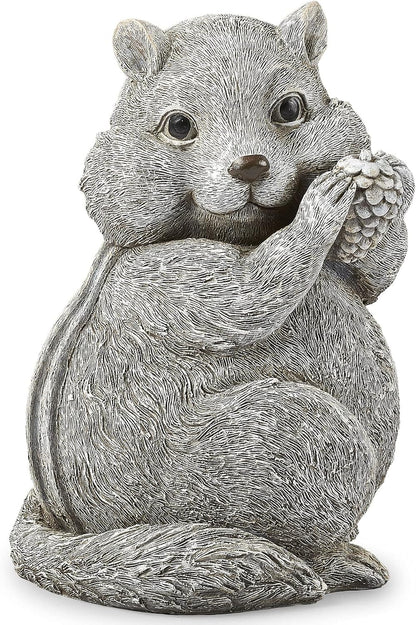 Roman Garden - Chipmunk Statue, 8.75" H, Pudgy Pals Collection, Resin and Dolomite, Decorative, Garden Gift, Home Outdoor Decor, Durable, Long Lasting