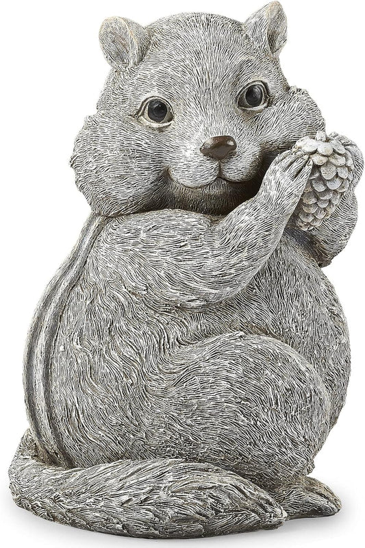 Roman Garden - Chipmunk Statue, 8.75" H, Pudgy Pals Collection, Resin and Dolomite, Decorative, Garden Gift, Home Outdoor Decor, Durable, Long Lasting