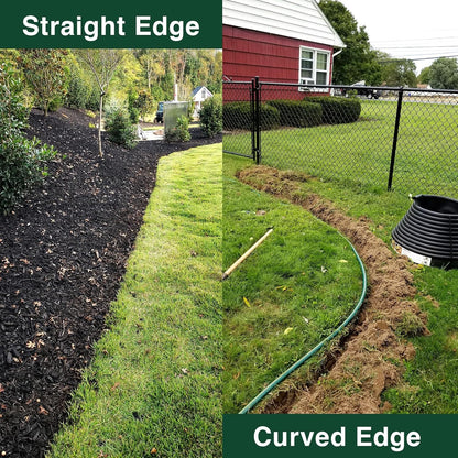 Edger Lawn Tool, Manual Grass Edger Tool Wide Footplate Long Handle 39 inch, Steel Hand Border Half Moon Edger Shovel for Landscaping, Yard, Garden, Sidewalk, Burying Cable