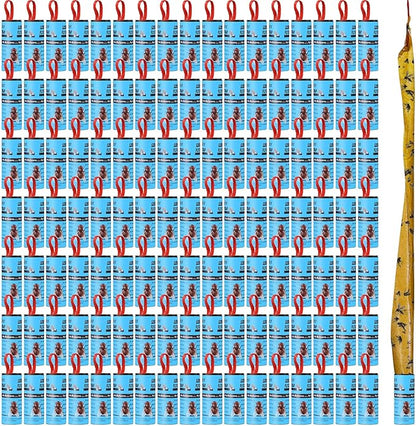 Qualirey 160 Pack Fly Strips Sticky Fly Trap Indoor Outdoor Hanging Fly Ribbon Tape Paper Flying Insect Trap Gnat Killer Traps for Fruit Flies, Bug, Insect, Pest (Blue)