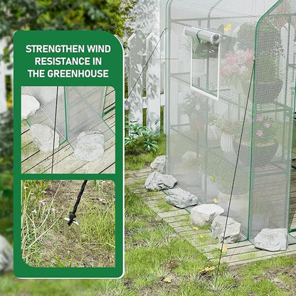SPECILITE 56×56×78Inch Walk-in Greenhouse, Heavy Duty Small Plant House with Thicken PE Cover and Steel Frame, for Garden, Outdoors, Indoors, White