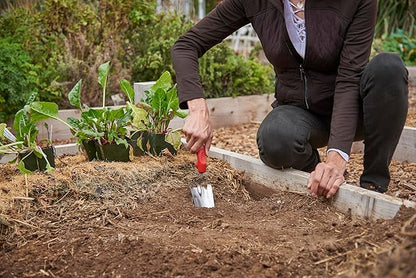 Corona CT 3314 Premium Stainless Steel ComfortGEL Garden Trowel, 13.5" Overall Length, Handle Length 7", Red
