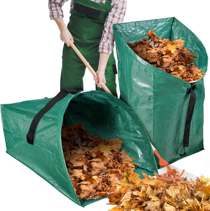 2 Pack 60 Gallon Leaf Collector,Collapsible Lawn & Leaf Bag,Heavy Leaves Pick up Tool Reusable Yard Waste Bags,Large Yard Dustpan Type Garden Bag for Leaves,Debris,Grass,Clippings,Lawn Trash