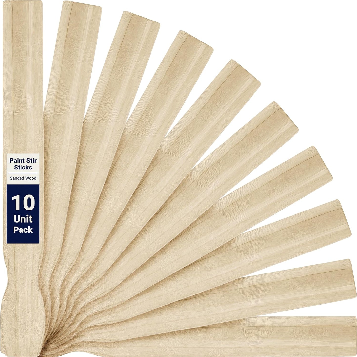 Ultra Strong 21in Paint Stir Sticks Pack. Sanded Wood Paddle Stirrers for Mixing Epoxy or Paints in 5 Gallon Buckets. Great for Yard Signs or Garden Stakes, Vegetable Marking and Creative Projects
