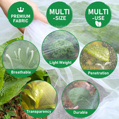 2Pack 10x30ft Garden Netting Mesh Barrier, Ultra Fine Mosquito Net for Patio,Garden Netting for Raised Beds,Fruit Tree Netting for Garden Protection Blueberry Bush Netting Cover