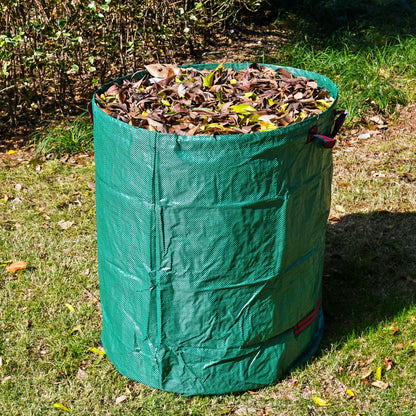CAMPFIRE 3 Pack 72gallon Garden Waste Bags (H30, D26 Inches) With Handles, Heavy Duty Leaf Bags, Reusable Lawn Garden Bags And Yard Waste Bags, Suitable For Leaf Collectors