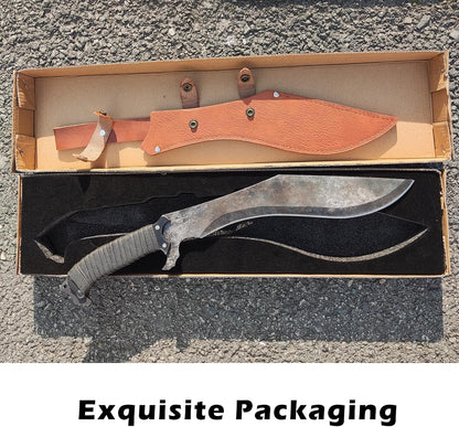 Full Tang Manganese Steel Machete Sword with Sheath for Collection, Practice, Outdoor Use-19.3 Inch