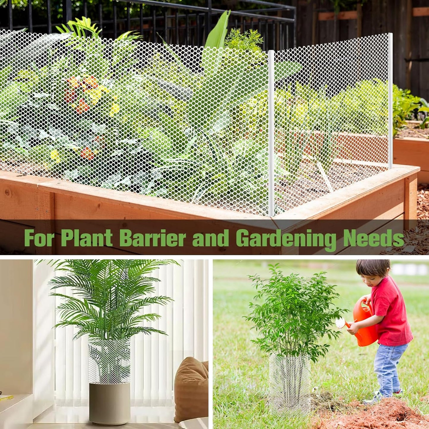 Mesh Tree Guard Trunk Protectors, Chicken Wire for Floral Arrangements, Tree Wraps to Protect Bark, Flexible Net Tree Guard 16 in x 20FT with 50 Zip Ties, Tree Bark Protector from Deer-White