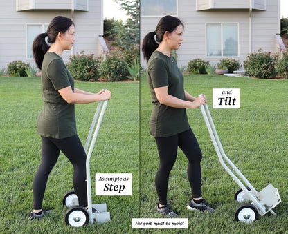 Step 'N Tilt Core Lawn Aerator Version 4 Kit (4.5 Inch Extra Long Coring Tines with Soil Core Container)