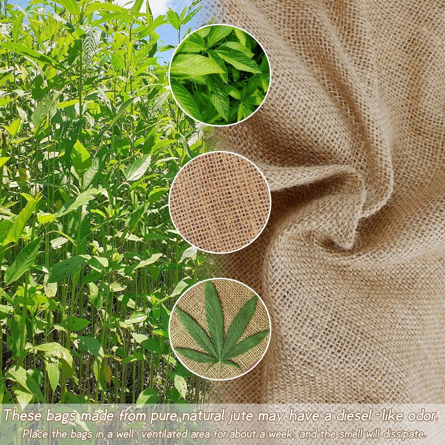 Kmise Premium Tightly Woven Burlap Potato Sack Race Bags (Pack of 6)，48"x25" Natural Jute Burlap Sacks for Kids & Adults, Reusable Eco-Friendly Grow Bag for Field Day Games & Harvest Storage