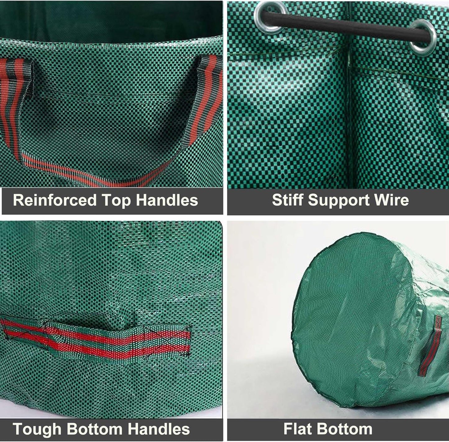 72 Gallon Garden Waste Bag, Reusable Leaf Bag Yard Waste Bag 3 Pack Lawn Yard Bag with Reinforced Handles for Loading Garden Leaves and Trash