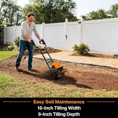 LawnMaster TE1016M Electric Tiller 12-Amp, 16-Inch