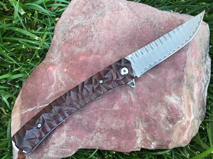 TACTICAL GEARZ Damascus Pocket Knife - EDC Folding Knife with Rosewood Handle - 67 Layer Damascus Steel VG10 Blade Everyday Carry (Alya)
