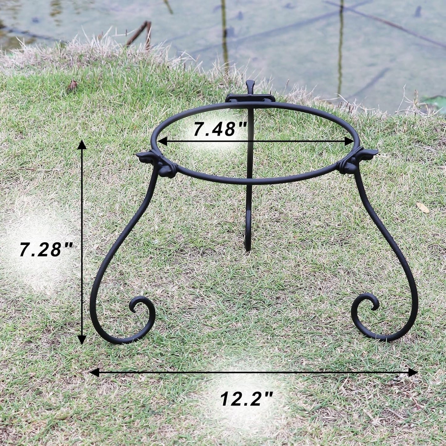 7.5" H Short Multi-Purpose Metal Bird Bath Stand Flower Pot Stand Plant Stand, Suitable for Home Garden Indoor and Outdoor Bird Bath Stands.