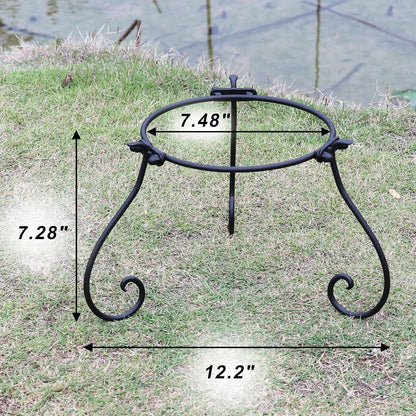 7.5" H Short Multi-Purpose Metal Bird Bath Stand Flower Pot Stand Plant Stand, Suitable for Home Garden Indoor and Outdoor Bird Bath Stands.