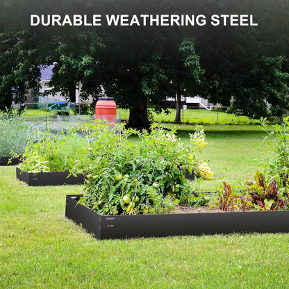 Steel Landscape Edging, 5 Packs 39 x 3.8 in Rust-Resistant Metal Landscape Edging, Bendable Garden Edging Border, Easy-to-Install, Flower Bed Yard Pathway Divider Black