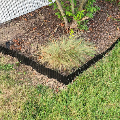 Corrugated Metal Garden Edging, 4"×20Ft Landscape Edging Border for Lawn, Flower Bed, Garden Fence, Paver Edging, Metal Garden Edging for DIY Borders and Landscaping, Black