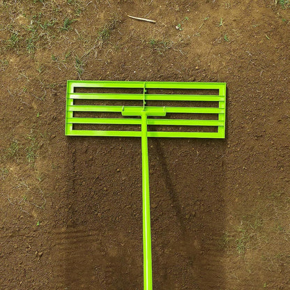 Lawn Leveling Rake 30"x10" - Stainless Steel with Adjustable 30"-74" Handle, Anti-Flipping Lawn Tool for Garden, Farm, Backyard, Golf Course