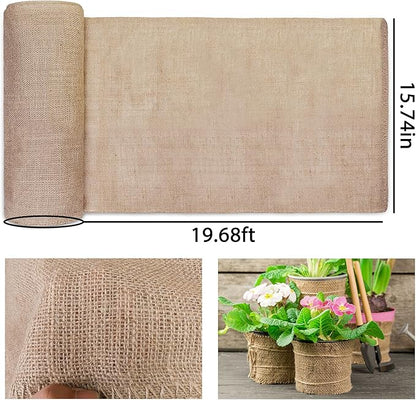 Natural Burlap Plant Covers Freeze Protection,Burlap Winter Frost Plant Blankets for Trees and Shrubs Winter Protection (15.7 INx19.7 FT)